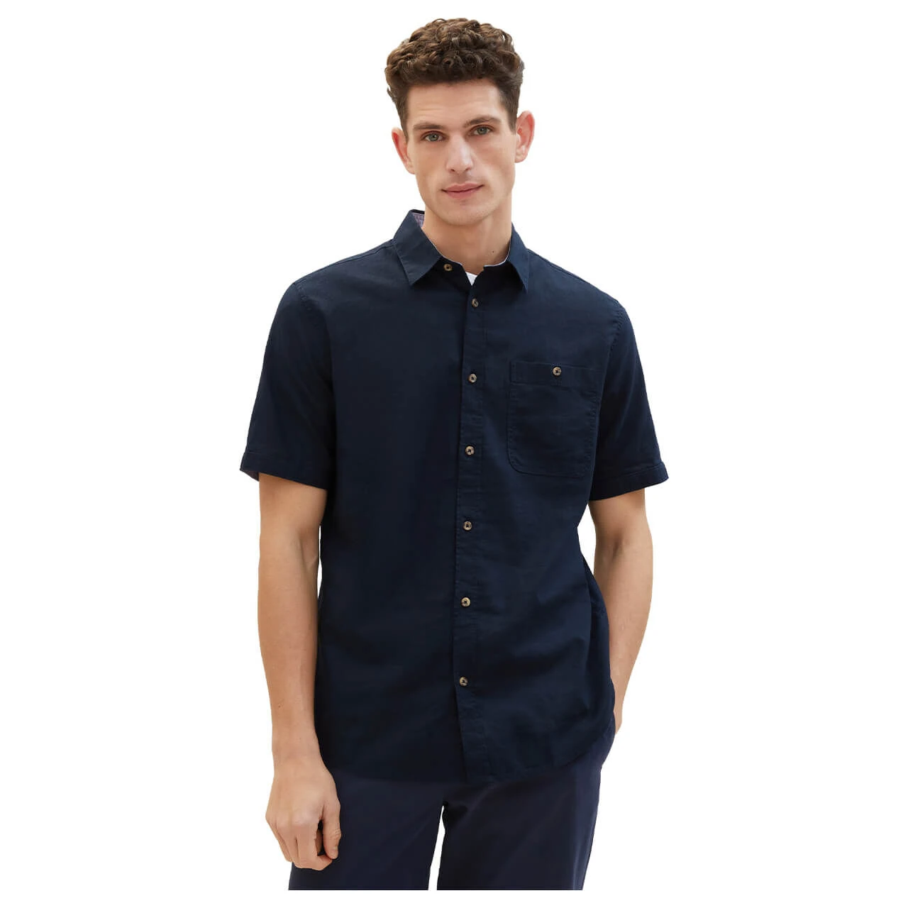 Tom Tailor Herren 1/2 Arm Hemd Sky Captain Blue 1 Tom Tailor Herren 1/2 Arm Hemd Sky Captain Blue