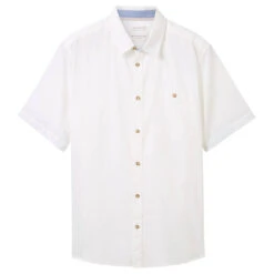 Tom Tailor Herren 1/2 Arm Hemd White