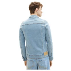 Tom Tailor Herren Jeansjacke Light Blue Stone -Modebekleidungs Geschäft tom tailor denim jacket jeansjacke blau 10118 hinten
