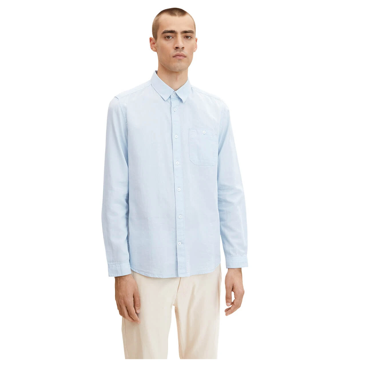 Tom Tailor Herren Hemd Light Blue White Structure 5 Tom Tailor Herren Hemd Light Blue White Structure – Bild 5