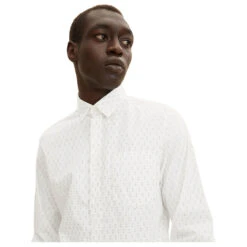 Tom Tailor Herren Hemd White With Print 9 Tom Tailor Herren Hemd White With Print -Modebekleidungs Geschäft tom tailor hemd weiss 30153 detail