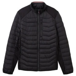 Tom Tailor Herren Jacke Hybrid Jacket Black Grey