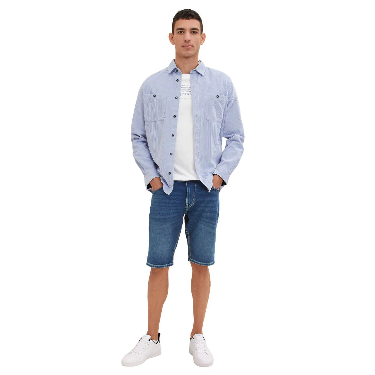 Tom Tailor Josh Jeans Bermuda Tinted Blue Denim 8 Tom Tailor Josh Jeans Bermuda Tinted Blue Denim – Bild 8
