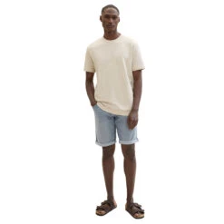 Tom Tailor Josh Jeans Bermuda Blue Grey Denim -Modebekleidungs Geschäft tom tailor jeans josh shorts blau 10160 model