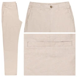 Tom Tailor Chino Leinenhose Caramel Beige Chambray