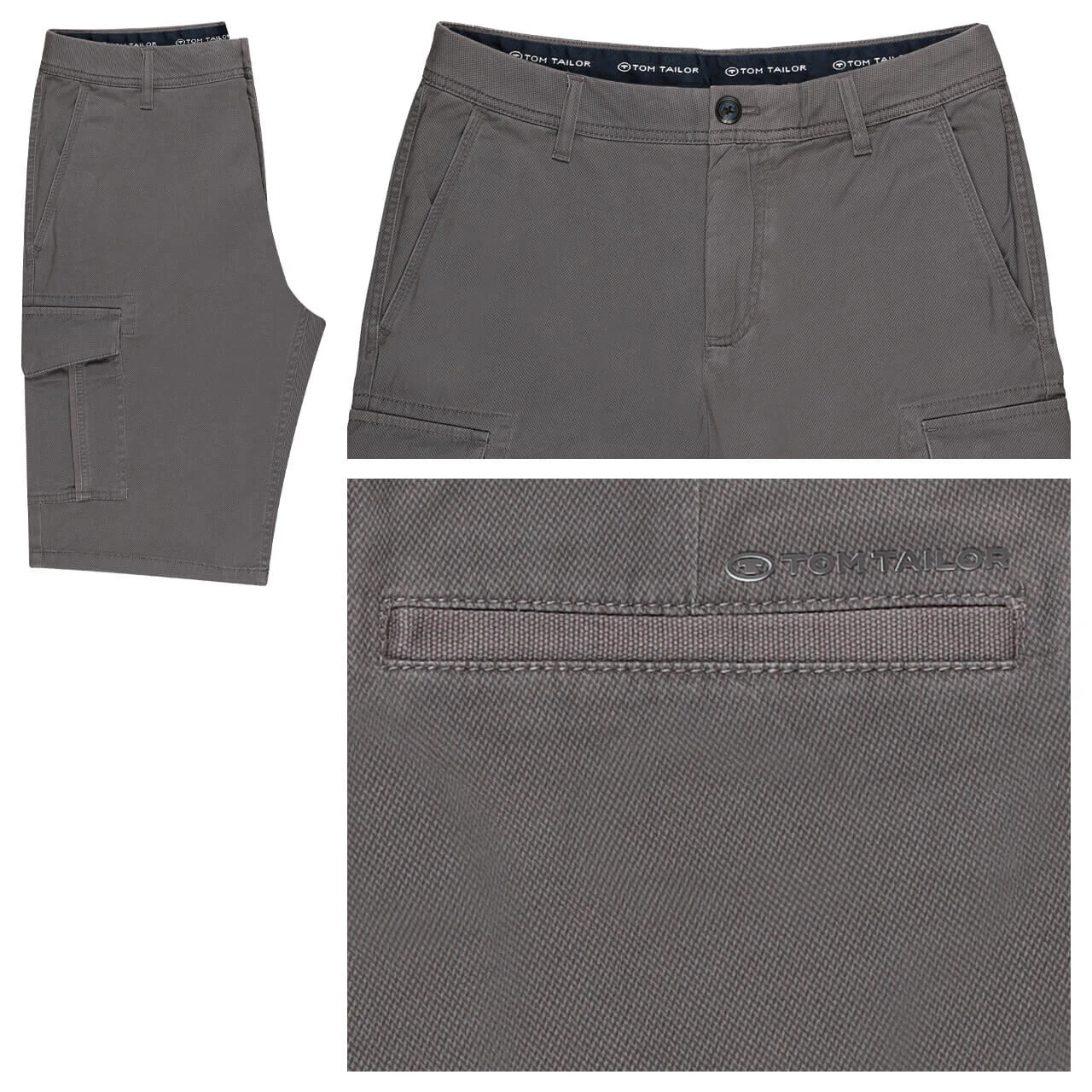 Tom Tailor Cargo Chino Baumwoll Bermuda Grey Structure Print 1 Tom Tailor Cargo Chino Baumwoll Bermuda Grey Structure Print
