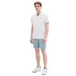 Tom Tailor Chino Baumwoll Bermuda Grey Blue -Modebekleidungs Geschäft tom tailor jeans slim chino shorts blau 27475 model