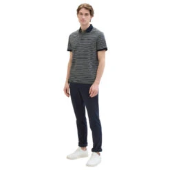 Tom Tailor Piqué Chinohose Sky Captain Blue -Modebekleidungs Geschäft tom tailor jeans slim pique chino sky captain blue 10668 model