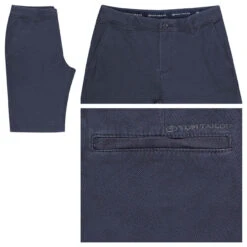 Tom Tailor Chino Baumwoll Bermuda Navy Structure Print