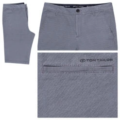 Tom Tailor Chino Baumwoll Bermuda Blue Structure Print