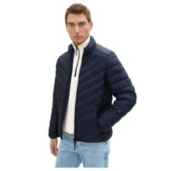 Tom Tailor Herren Jacke Light Weight Jacket Sky Captain Blue -Modebekleidungs Geschäft tom tailor light weight jacket jacke blau 10668 front