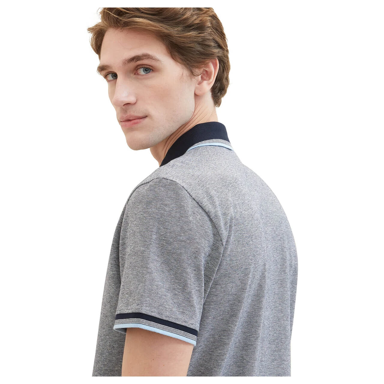 Tom Tailor Herren Piqué Poloshirt Navy White Two Tones 6 Tom Tailor Herren Piqué Poloshirt Navy White Two Tones – Bild 6