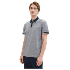 Tom Tailor Herren Piqué Poloshirt Navy White Two Tones 8 Tom Tailor Herren Piqué Poloshirt Navy White Two Tones -Modebekleidungs Geschäft tom tailor polo with detailed collar poloshirt blau 24571 model vorne