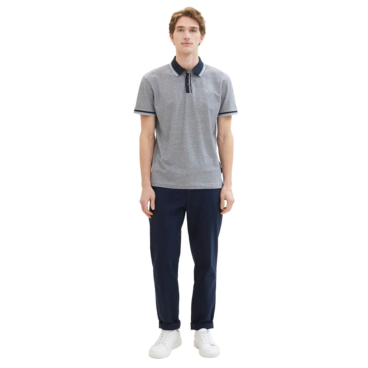 Tom Tailor Herren Piqué Poloshirt Navy White Two Tones 5 Tom Tailor Herren Piqué Poloshirt Navy White Two Tones – Bild 5