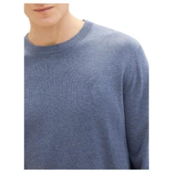 Tom Tailor Herren Pullover Basic Crewneck Vintage Indigo Blue Compact Cotton 11 Tom Tailor Herren Pullover Basic Crewneck Vintage Indigo Blue Compact Cotton -Modebekleidungs Geschäft tom tailor pullover crewneck knit blau 18964 model detail