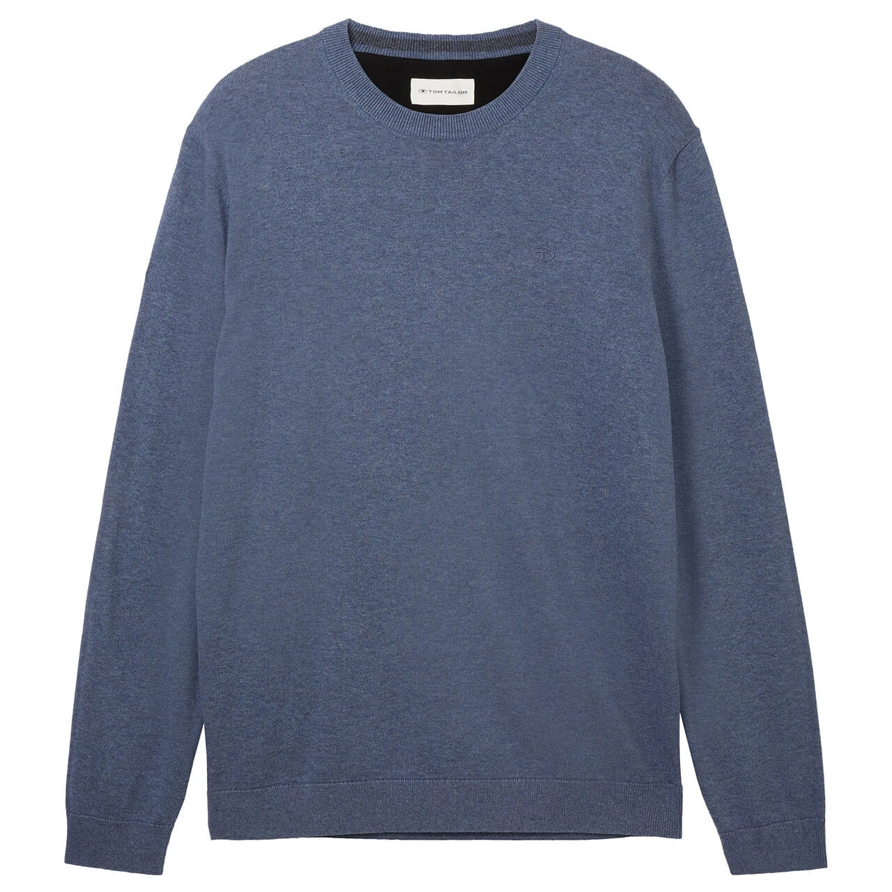 Tom Tailor Herren Pullover Basic Crewneck Vintage Indigo Blue Compact Cotton 1 Tom Tailor Herren Pullover Basic Crewneck Vintage Indigo Blue Compact Cotton