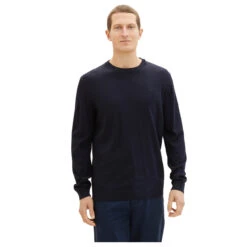 Modebekleidungs Geschäft -Modebekleidungs Geschäft tom tailor pullover crewneck knit dunkel blau 13160 model
