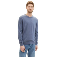 Tom Tailor Herren Pullover Basic V-neck Vintage Indigo Blue Compact Cotton 9 Tom Tailor Herren Pullover Basic V-neck Vintage Indigo Blue Compact Cotton -Modebekleidungs Geschäft tom tailor pullover v neck knit blau 18964 model