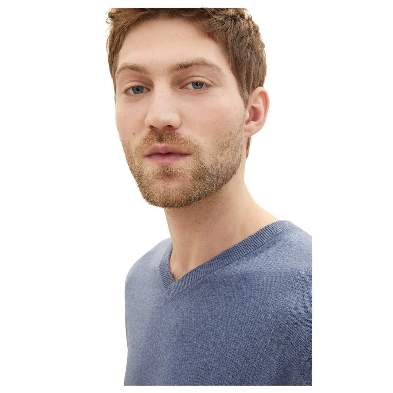 Tom Tailor Herren Pullover Basic V-neck Vintage Indigo Blue Compact Cotton 7 Tom Tailor Herren Pullover Basic V-neck Vintage Indigo Blue Compact Cotton – Bild 7