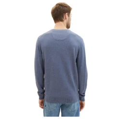 Tom Tailor Herren Pullover Basic V-neck Vintage Indigo Blue Compact Cotton 11 Tom Tailor Herren Pullover Basic V-neck Vintage Indigo Blue Compact Cotton -Modebekleidungs Geschäft tom tailor pullover v neck knit blau 18964 model hinten