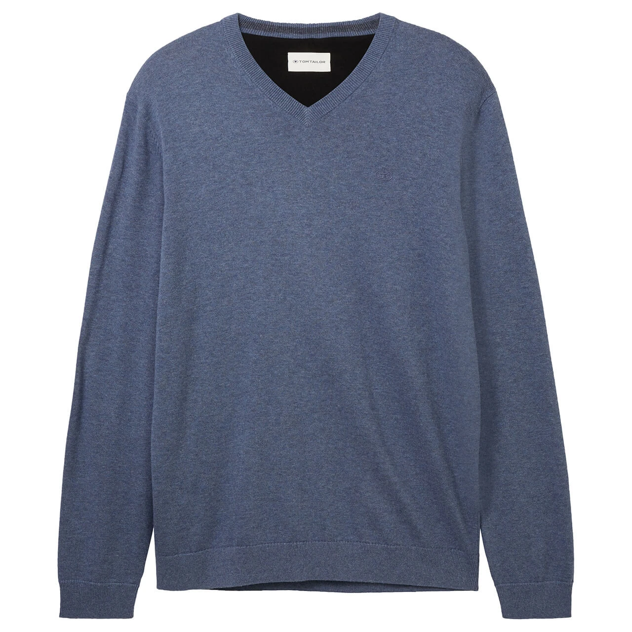 Tom Tailor Herren Pullover Basic V-neck Vintage Indigo Blue Compact Cotton 1 Tom Tailor Herren Pullover Basic V-neck Vintage Indigo Blue Compact Cotton