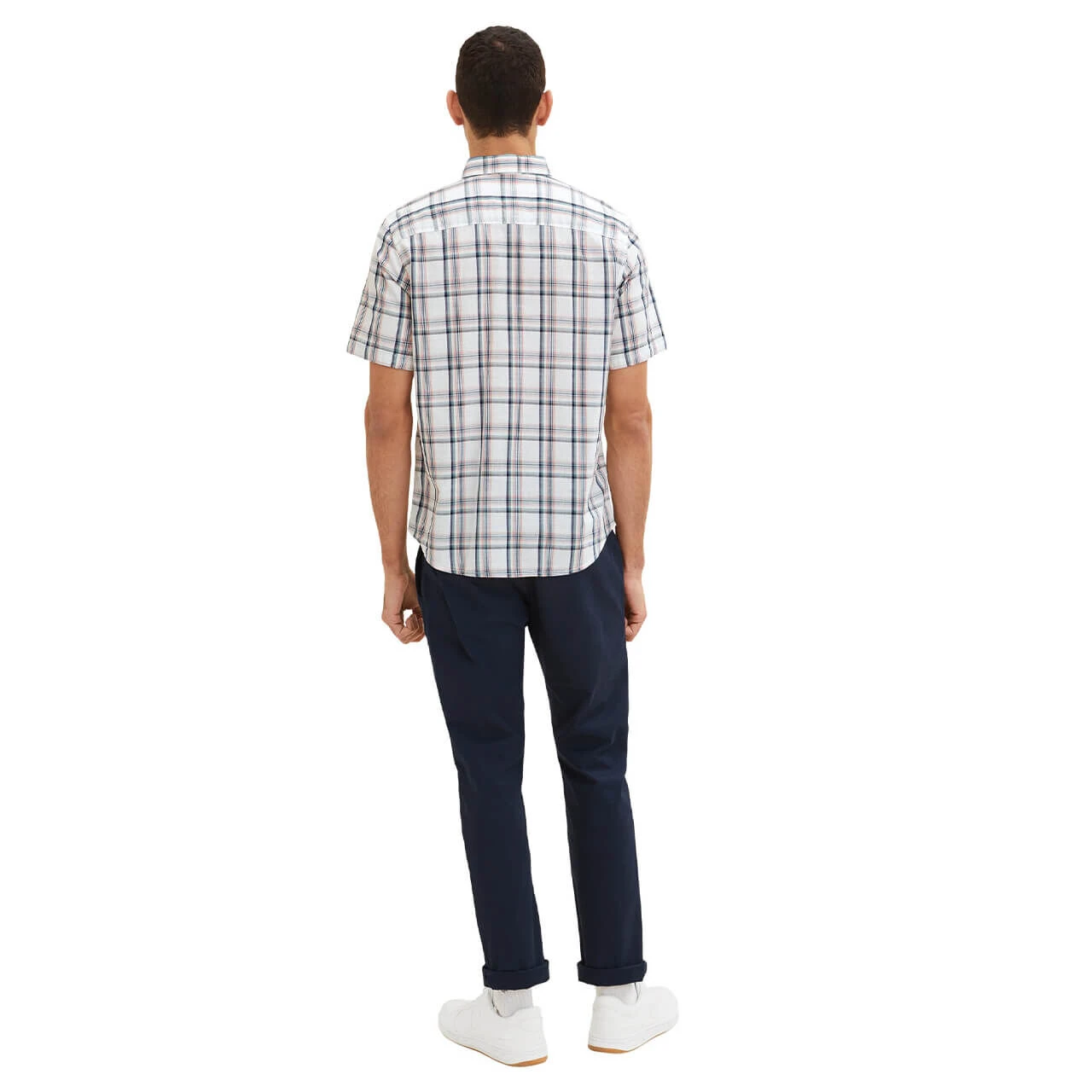 Tom Tailor 1/2 Arm Hemd Off White Checked 2 Tom Tailor 1/2 Arm Hemd Off White Checked – Bild 2