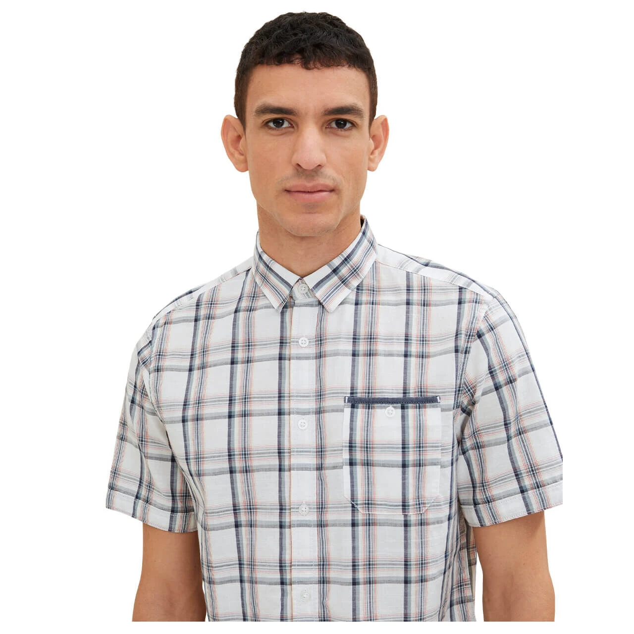 Tom Tailor 1/2 Arm Hemd Off White Checked 5 Tom Tailor 1/2 Arm Hemd Off White Checked – Bild 5