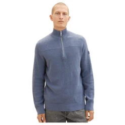 Modebekleidungs Geschäft -Modebekleidungs Geschäft tom tailor structured knit troyer blau 18964 model