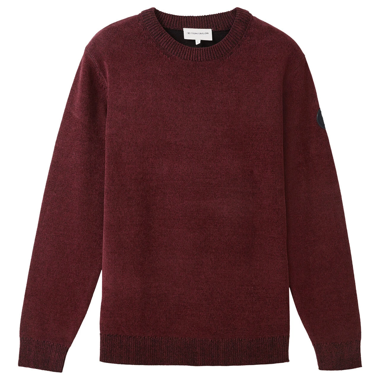 Tom Tailor Herren Pullover Twotone Effect Crewneck Knit Tawny Port Red 1 Tom Tailor Herren Pullover Twotone Effect Crewneck Knit Tawny Port Red