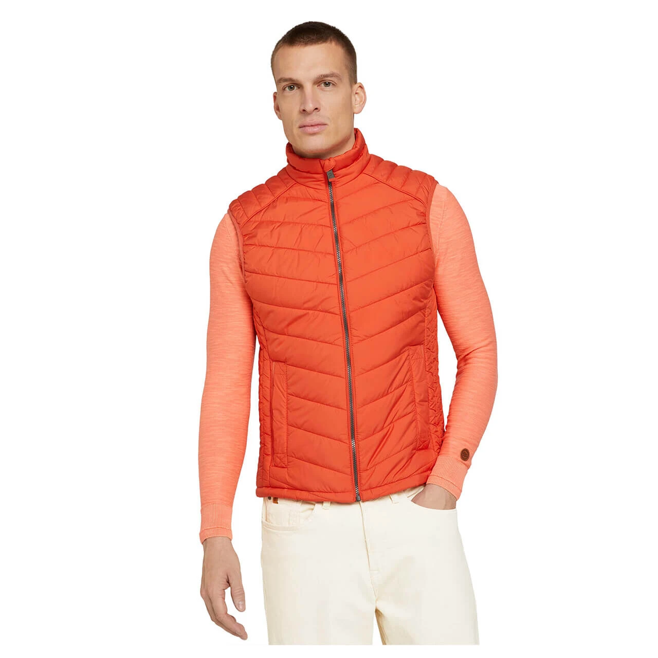 Tom Tailor Herren Weste Smart Rust Red Grey 2 Tom Tailor Herren Weste Smart Rust Red Grey – Bild 2