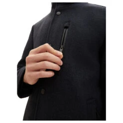 Tom Tailor Herren Mantel Wool Coat 2 In 1 Navy Blue Structure 11 Tom Tailor Herren Mantel Wool Coat 2 In 1 Navy Blue Structure -Modebekleidungs Geschäft tom tailor wool coat 2 1 wollmantel blau 24258 detail