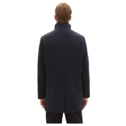 Tom Tailor Herren Mantel Wool Coat 2 In 1 Navy Blue Structure 8 Tom Tailor Herren Mantel Wool Coat 2 In 1 Navy Blue Structure -Modebekleidungs Geschäft tom tailor wool coat 2 1 wollmantel blau 24258 hinten