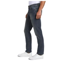 Tom Tailor Marvin Jeans Middle Dark Blue Used -Modebekleidungs Geschäft tomtailor marvin jeans middledarkblueused seitlich
