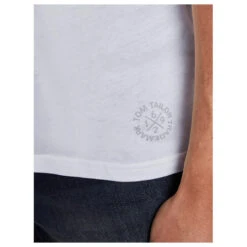 Tom Tailor Herren T-Shirts Clear White -Modebekleidungs Geschäft tomtailor tshirt double pack v neck weiss 20000 detail