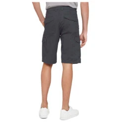 Tom Tailor Morris Cargo Baumwoll Bermuda Grey -Modebekleidungs Geschäft tomtailor twill cargo shorts 10899 model hinten