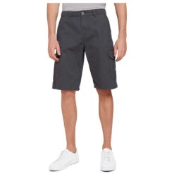 Tom Tailor Morris Cargo Baumwoll Bermuda Grey -Modebekleidungs Geschäft tomtailor twill cargo shorts 10899 vorne