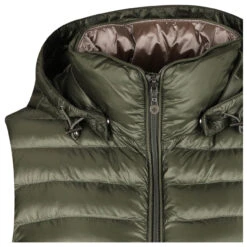 Wellensteyn Italy Vest Hood Damen Weste Salbei -Modebekleidungs Geschäft wellensteyn italy vest hood itavh salbei 1001 detail schulter