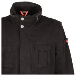 Wellensteyn Colonel Herren Jacke Cotton Black -Modebekleidungs Geschäft wellensteyn jacke colonel cone 888 schwarz detail
