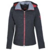 Wellensteyn Florida Lady Damen Jacke Dark Greymelange/red