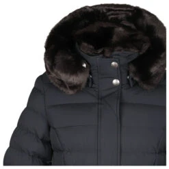 Wellensteyn Santorin Long Damen Jacke Midnightblue -Modebekleidungs Geschäft wellensteyn santorin long sanl jacke midnightblue 565 detail vorne