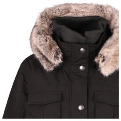 Wellensteyn Schneezauber Damen Jacke Deep Black -Modebekleidungs Geschäft wellensteyn schneezauber sz jacke black 870 detail schulter